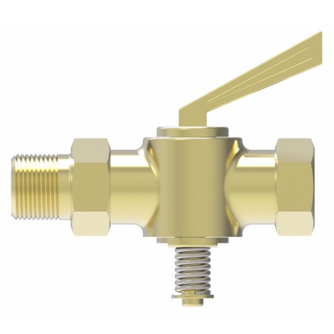Weatherhead brass shut-off cock 1/8 F-NPT X 1/8 M-NPT