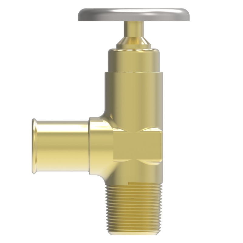 Weatherhead brass angle valve 5/8 tube X 1/2 M-NPT