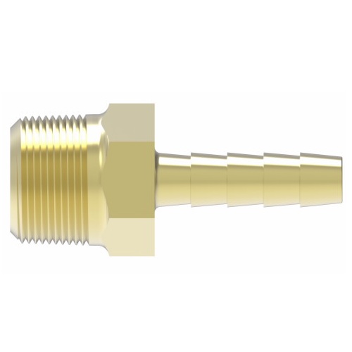 Weatherhead brass straight hose barb fitting 3/16 BARB X 1/4 M-NPT