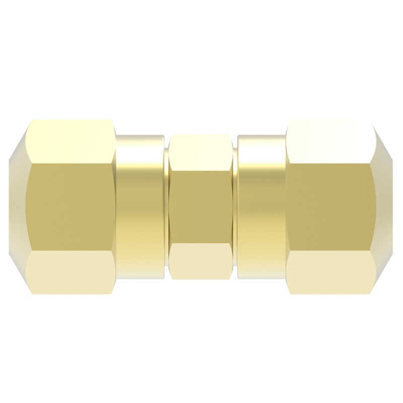 Weatherhead D.O.T. brass compression straight coupling 1/4 tube for air brake plastic tube