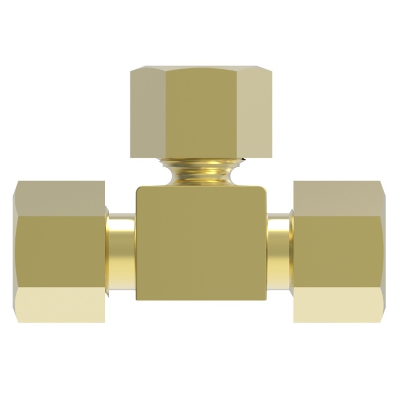 Weatherhead D.O.T. brass compression union tee 1/4 tube for air brake plastic tube