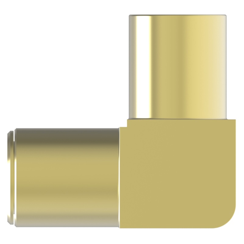 Weatherhead D.O.T. brass push-to-connect 90 deg elbow 3/8 tube X 1/4 F-NPT for air brake plastic tube