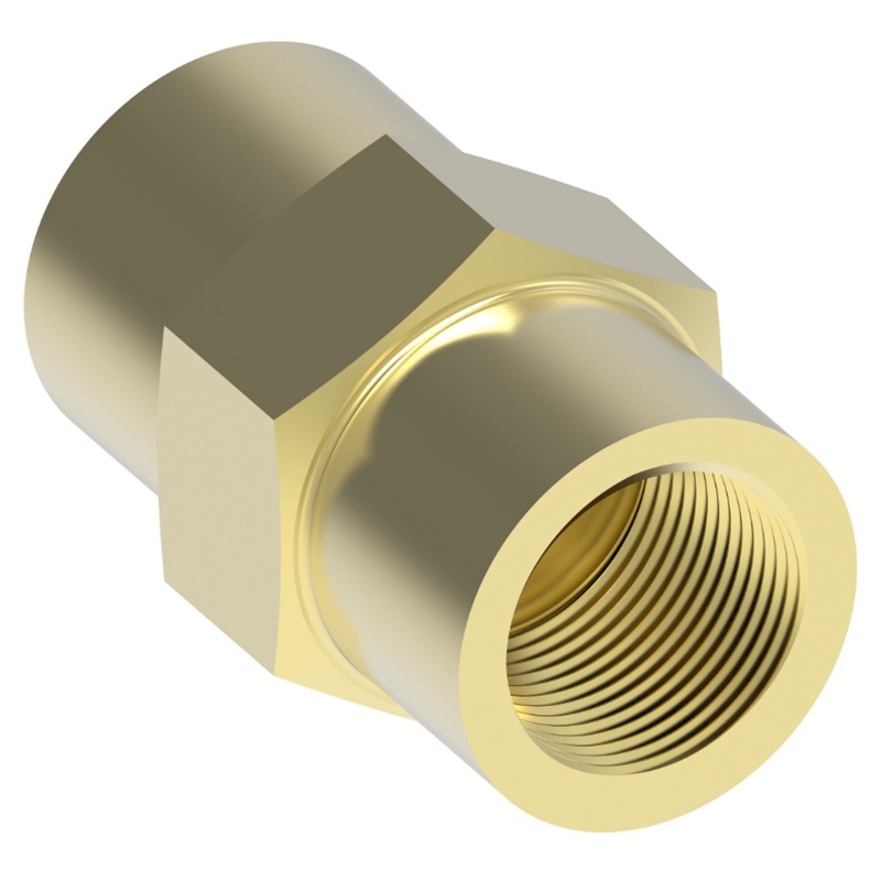 Weatherhead brass straight hex coupling 3/4 F-NPT