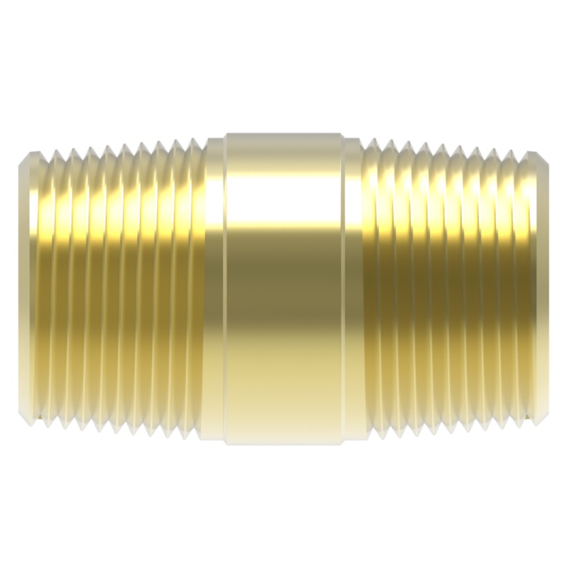 Weatherhead brass straight close nipple 1/8 M-NPT