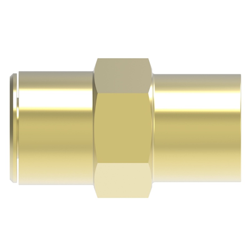 Weatherhead D.O.T. brass push-to-connect straight connector 1/4 tube X 1/8 F-NPT for air brake plastic tube