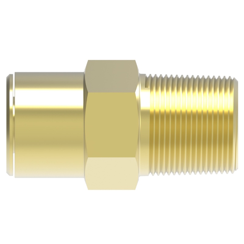 Weatherhead D.O.T. brass push-to-connect straight connector 5/8 tube X 1/2 M-NPT for air brake plastic tube
