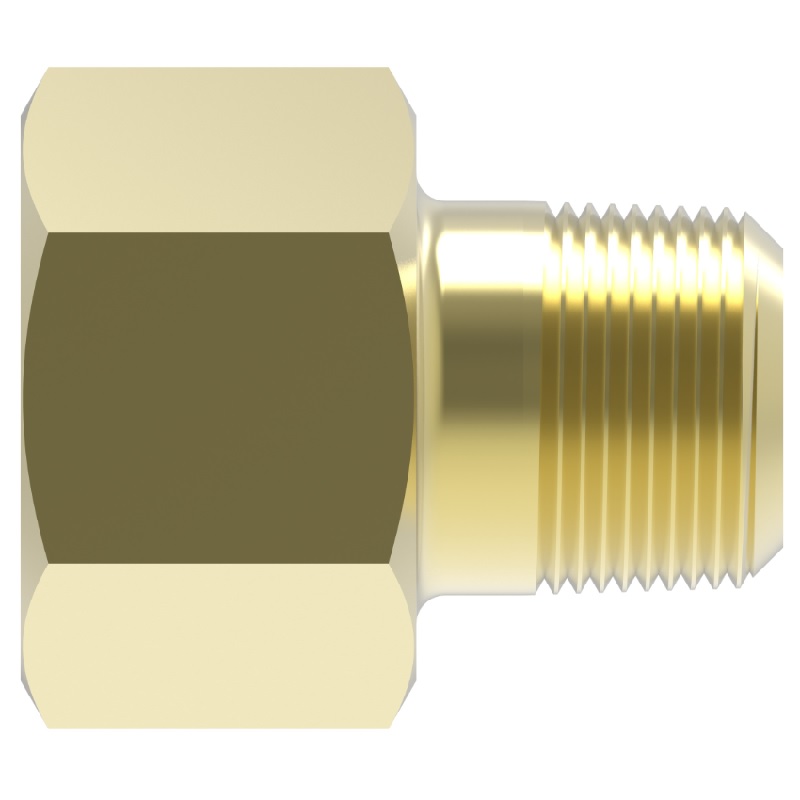 Weatherhead brass SAE 45° inverted flare straight connector 1/8 tube X 1/8 M-NPT