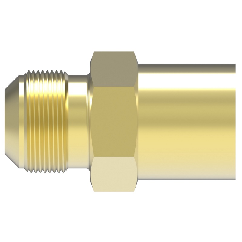 Weatherhead brass SAE 45° flare straight connector 1/2 M-tube X 1/2 F-NPT
