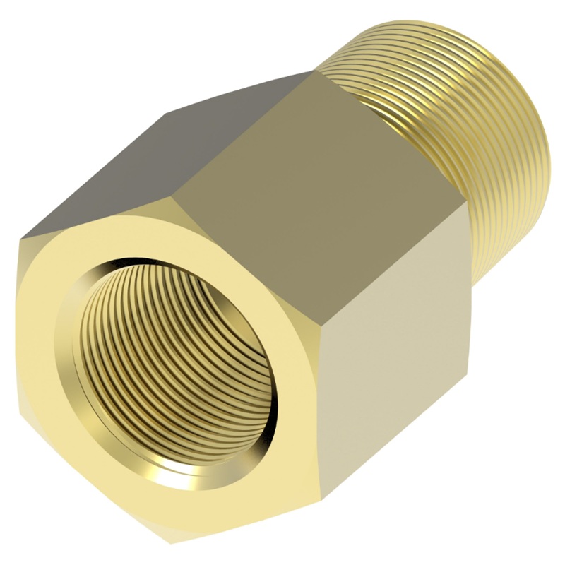 Weatherhead brass straight adapter 3/4 F-NPT X 3/8 M-NPT