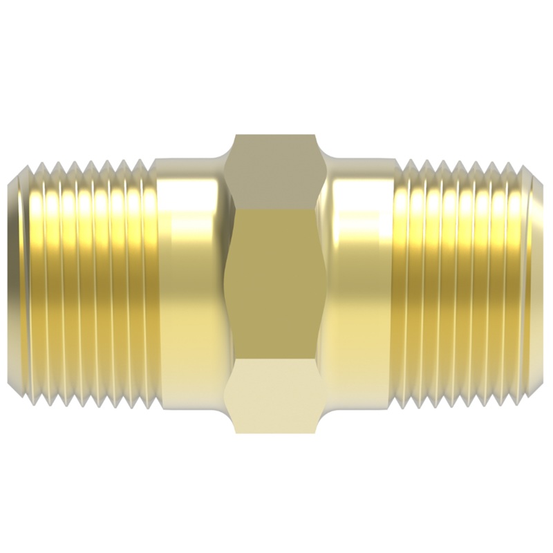 Weatherhead brass straight hex nipple 3/4 M-NPT