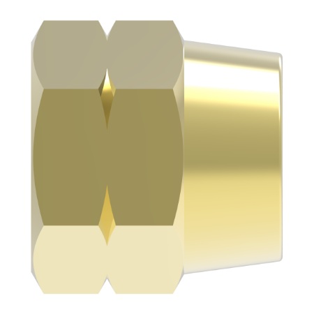 Weatherhead D.O.T. brass compression nut 3/8 tube for air brake rubber hose