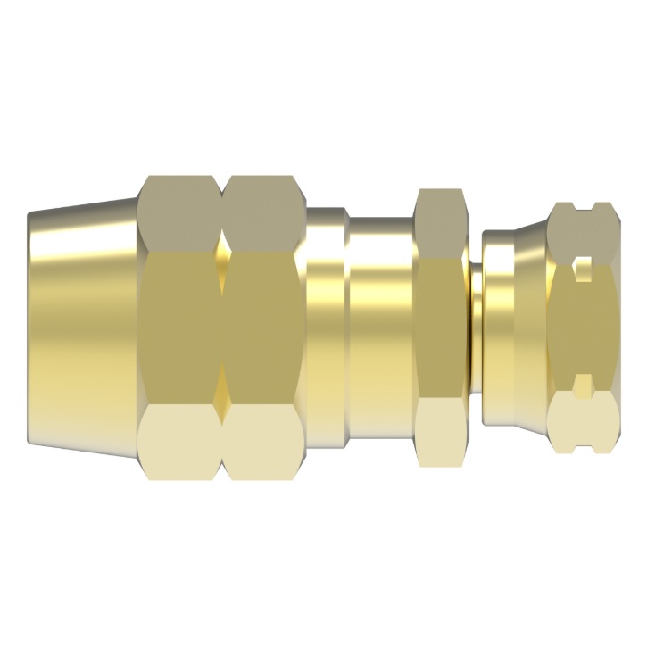 Weatherhead D.O.T. brass compression swivel coupler assembly 3/8 tube X 3/4-20 F-ABS for air brake rubber hose