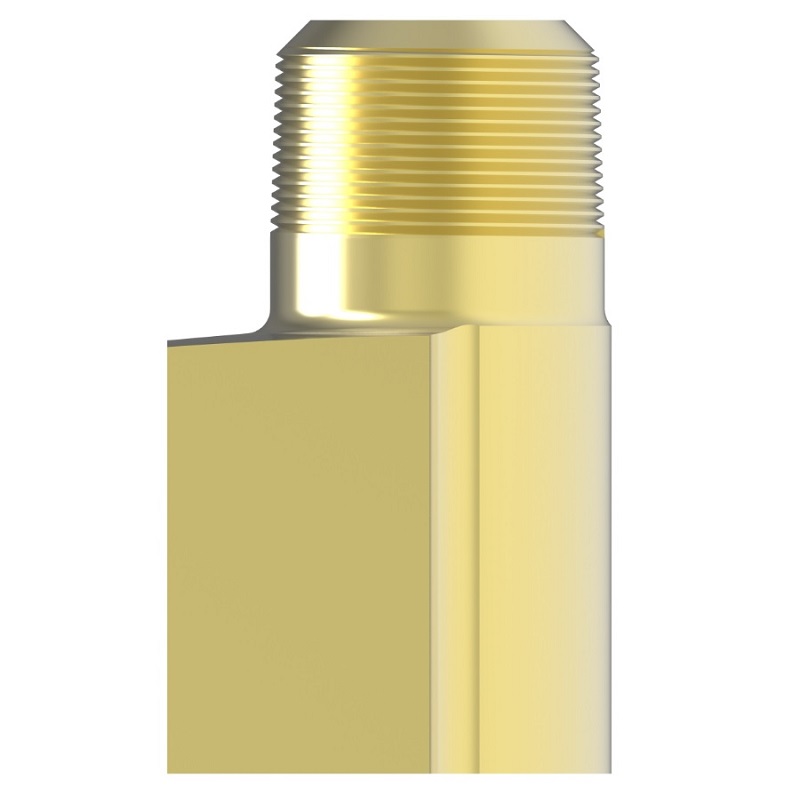 Weatherhead brass SAE 45° inverted flare 90 deg elbow 1 in tube X 1 in M-NPT