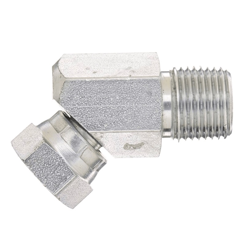 Weatherhead steel 45 deg elbow 3/8 F-NPSM swivel X 3/8 M-NPT