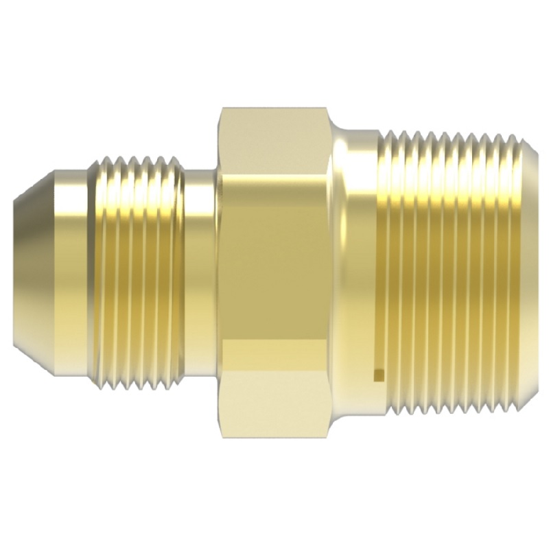 Weatherhead brass SAE 45° flare straight connector 5/8 M-tube X 1/2 M-NPT