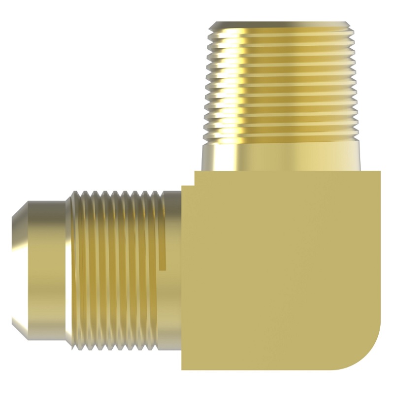 Weatherhead brass SAE 45° flare 90 deg elbow 5/8 M-tube X 1/2 M-NPT