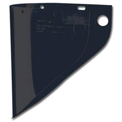 Visière moulée en propionate teinté IR/UV 5 Fibre-Metal® 19 X 9-3/4 X 0.06