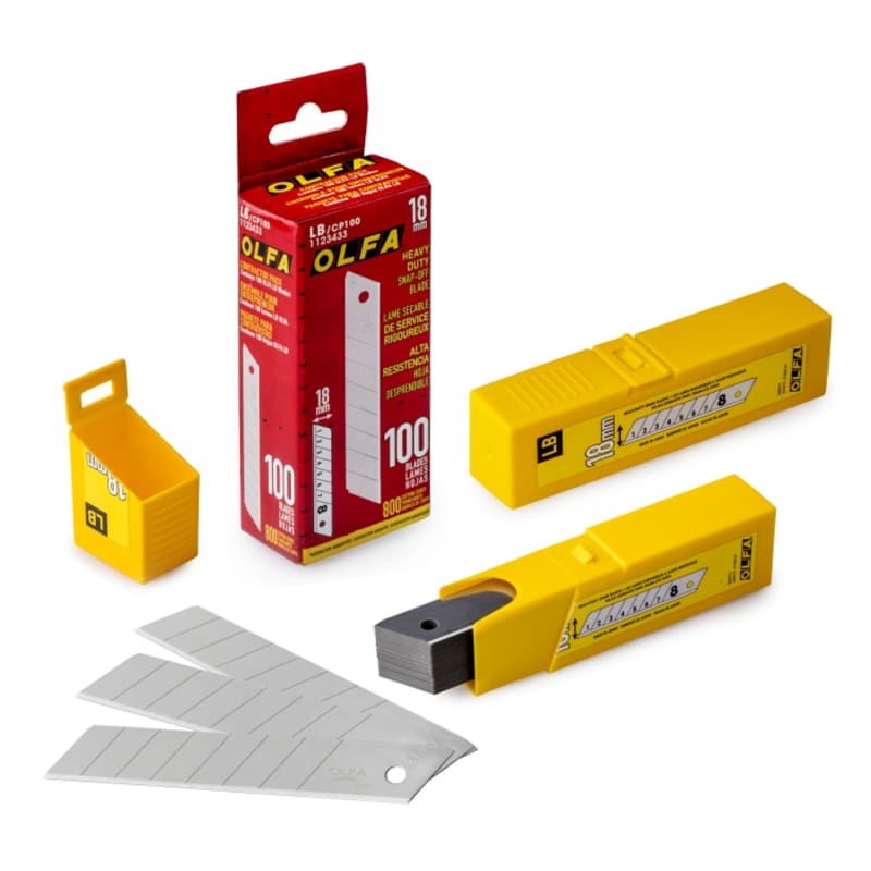 Olfa® 18 mm LB snap blades (100/pck)
