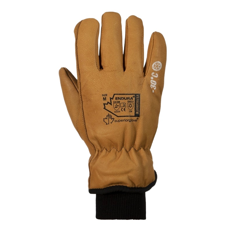 Endura® liquid-resistant driver gloves with knit cuffs for cold protection down to -30°C, 2XL