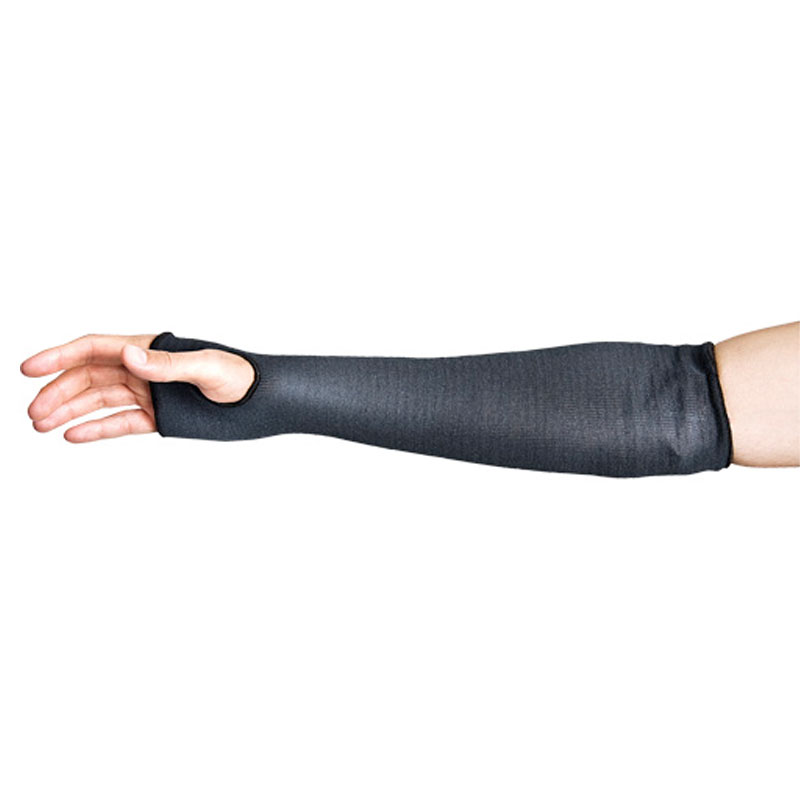KnitActiv Pro™ low cut-resistant black sleeves 14 in long with thumbholes, L