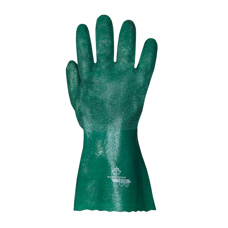 SolvStop™ waterproof chemical-resistant gloves with a ceramic powder finish for enhanced grip in wet and oily conditions, XL