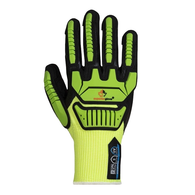 TenActiv Pro™ hi-viz coated gloves with cut and impact protection, M