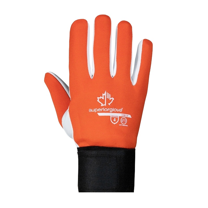 Gants en tricot anti-vibrations KnitActiv™ avec paumes en cuir, L