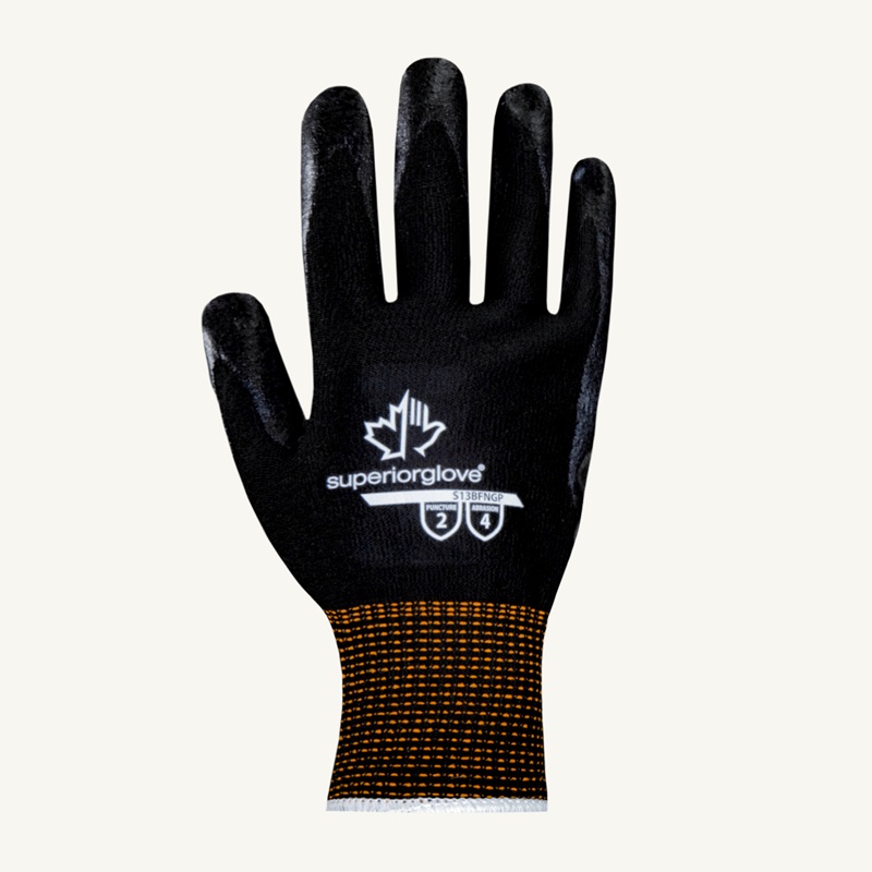 KnitActiv™ coated gloves with patented palm strips for enhanced grip and durability, XS