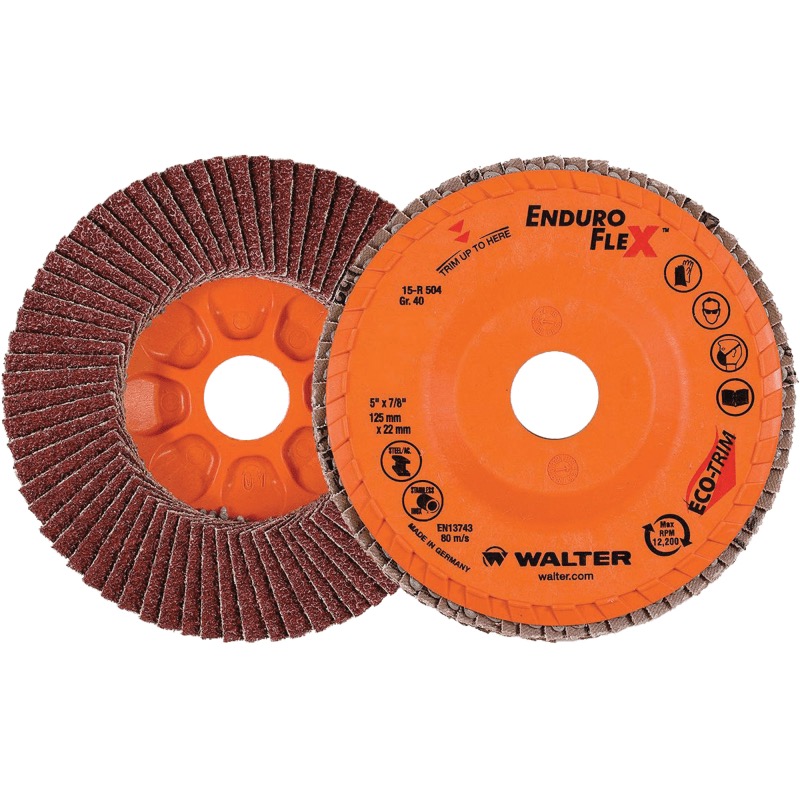 Disque à lamelles Enduro-Flex™ 5po X 7/8po type 27 grain 40 en alumine de zirconium