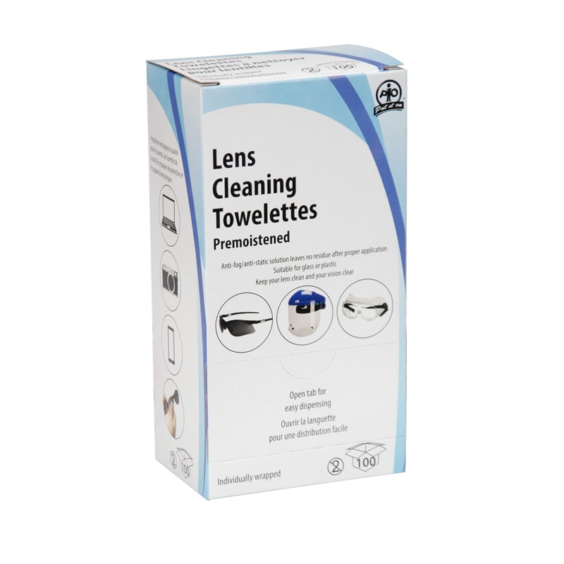 Lingettes nettoyantes antibuée préhumidifiées pour lentilles