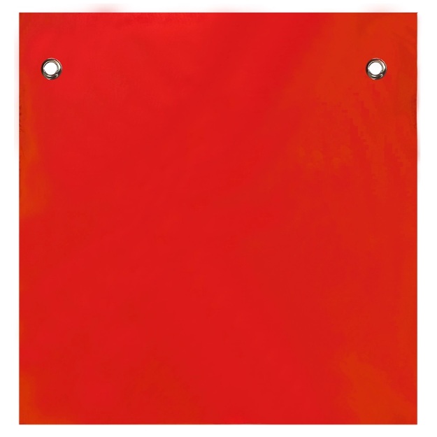 Drapeau orange en nylon 18 po X 18 po (tige non incluse)