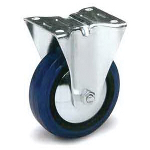 CASTER 3 RIGID BLUE RUBBER 220LB CAP.