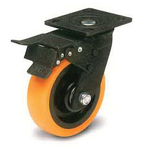CASTER 4TLB SWVL OG POLYURATHAN 600LBCAP