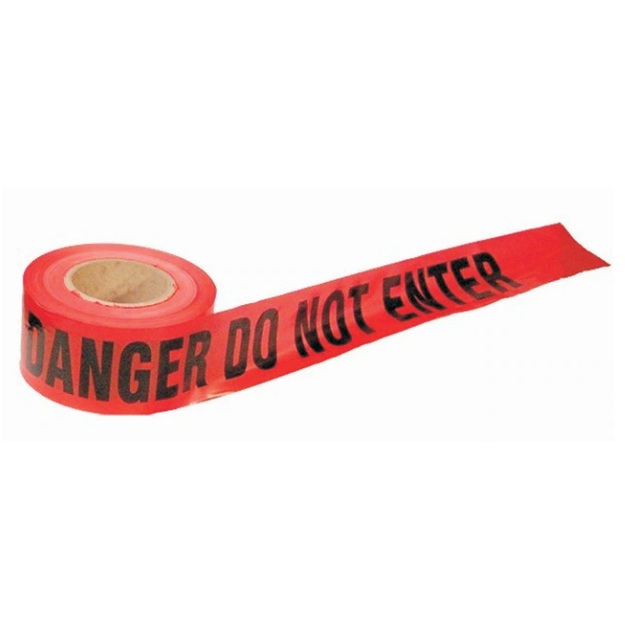 Ruban de barricade DANGER DO NOT ENTER rouge 3 po X 1000 pi
