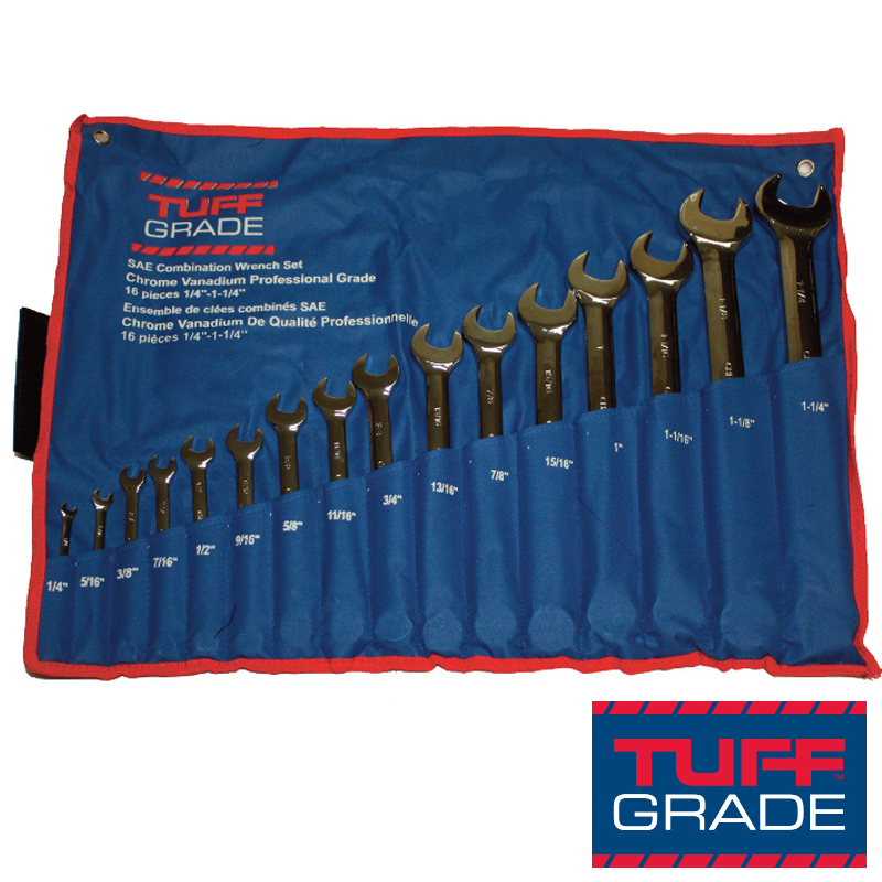 TUFF GRADE 16PC COMB WR SET 1/4 - 1-1/4