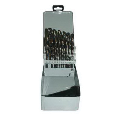 29PCS 135° HSS BLACK & GOLD 1/16 TO 1/2 DRILL KIT