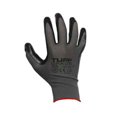 Tuff Grade™ coated gloves with nitrile palm coating for improved grip and dexterity, S