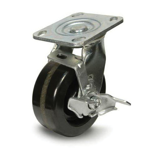 CASTER 4X2 PHENOLIC SWVL W/TLB 550LB CAP