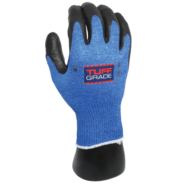 Tuff Grade™ abrasion and cut resistant coated gloves with foam nitrile palm coating, S