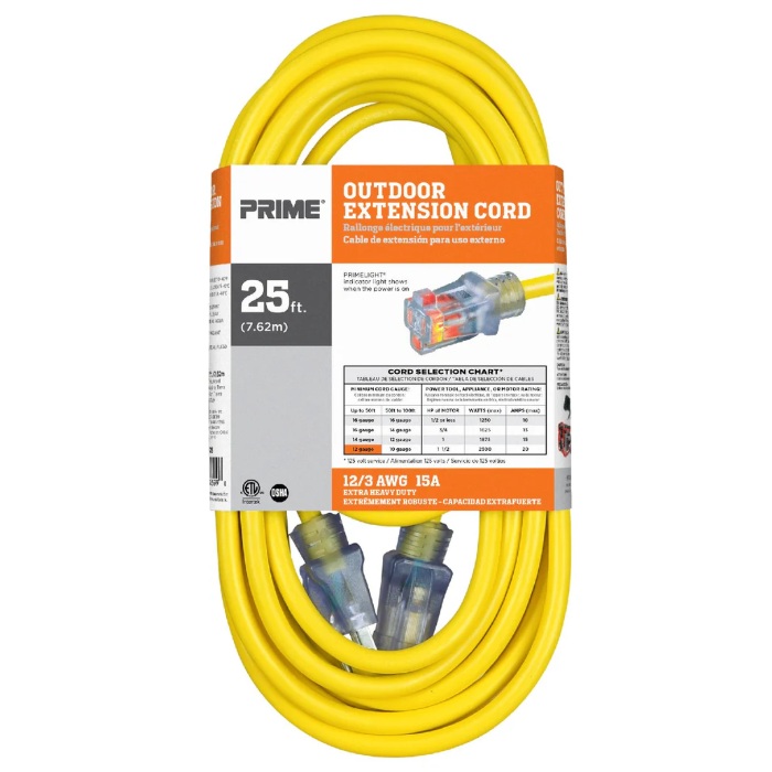 Rallonge électrique Contractor Tough® 12/3 25 pi