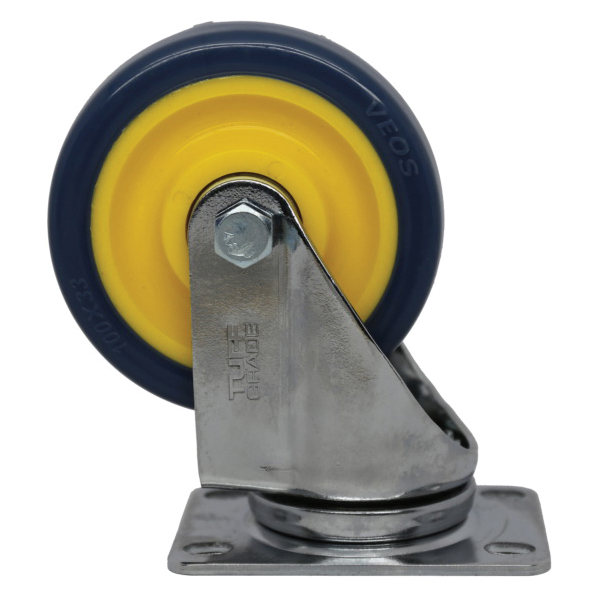 CASTER 4po SWIVEL WHT POLYOLEFIN 264LB CAP