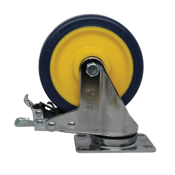CASTER 4poTLB SWVL WH POLYOLEFIN 264LBCAP