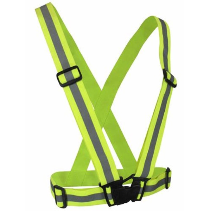 Harnais de circulation haute visibilité vert / jaune, taille unique