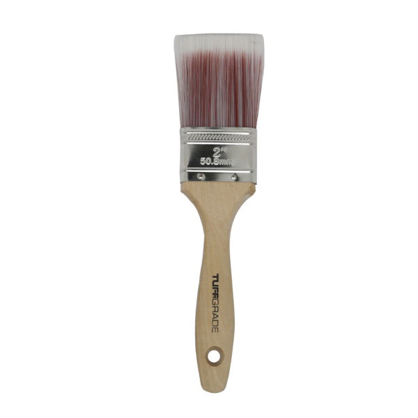 Pinceau biseauté économique poly/nylon avec manche en bois 1-1/2 po