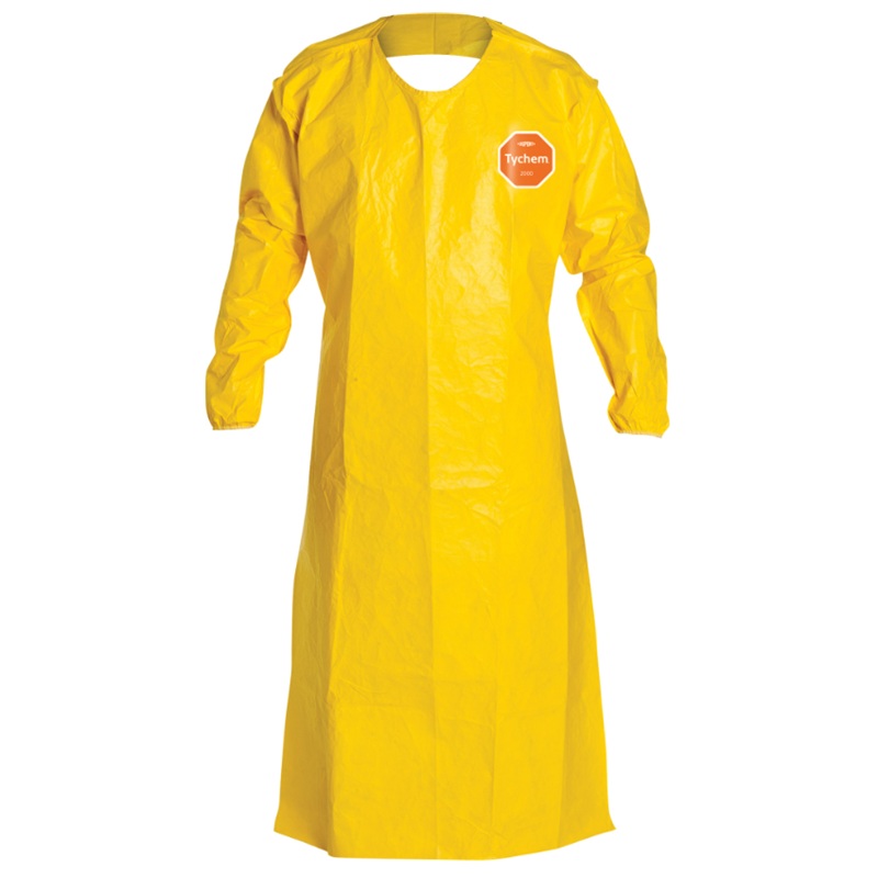 Tablier jaune extra long Tychem® 2000 à manches longues, taille unique