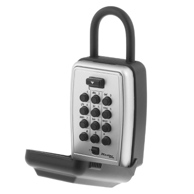 Push button portable lock box