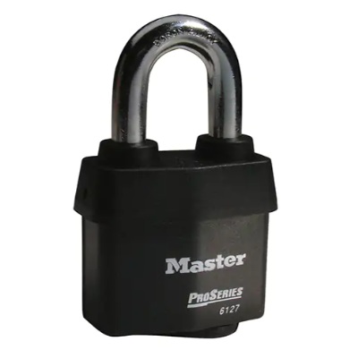 Cadenas à goupilles recouvert à clés uniques 2-5/8 po large avec anse de 1-3/8 po