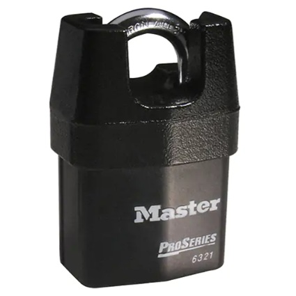 Cadenas à goupilles recouvert à clés uniques 2-1/8 po large avec anse de 3/4 po protégée