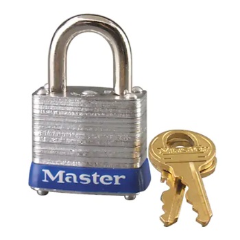 Cadenas à goupilles à clés uniques 1-1/8 po large avec anse de 9/16 po