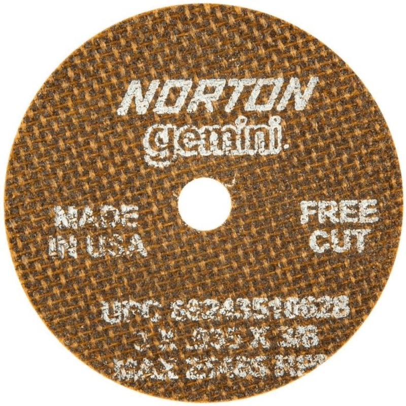 Meule à tronçonner Norton® Gemini™ Free Cut 2 po X .035 po X 3/8 po T01 / T41